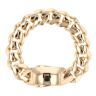 14ct Yellow Gold Monaco Curb Classic Plain Lock Bracelet 8.5"