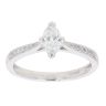 Platinum 0.45ct Marquise Cut Diamond Solitaire Ring