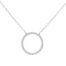 9ct White Gold Diamond Circle Necklace