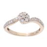 9ct Yellow Gold 0.30ct Diamond Cluster Ring