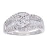9ct White Gold 1.00ct Diamond Cluster Ring