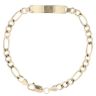 9ct Yellow Gold ID Figaro Bracelet 8"