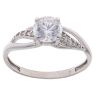 9ct White Gold Cubic Zirconia Single Stone Ring