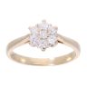 9ct Yellow Gold 0.25ct Diamond Cluster Ring