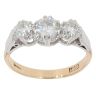 14ct Yellow Gold Brilliant Cut 1.00ct Diamond Trilogy Ring
