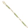 9ct Yellow Gold Peridot Bracelet 7.5"
