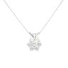 9ct White Gold 0.90ct Diamond Cluster Pendant and Chain 18"
