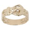 9ct Yellow Gold Patterned Buckle Ring