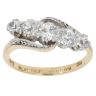 18ct Yellow And White Gold Cubic Zirconia Five Stone Ring