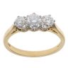 18ct Yellow Gold 0.75ct Brilliant Cut Diamond Trilogy Ring
