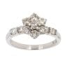Platinum 1.00ct Brilliant Cut Diamond Cluster Ring
