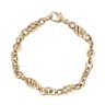 9ct Yellow Gold Fancy Bracelet 7.5"