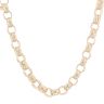 9ct Yellow Gold Patterned and Plain Belcher Chain 28"