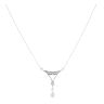 9ct White Gold Cubic Zirconia Pendant and Chain 16"