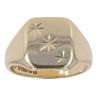9ct Yellow Gold Three Star Signet Ring