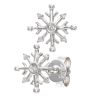 9ct White Gold Diamond Snowflake Stud Earrings