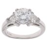 Platinum 1.80ct Brilliant And Trillion Cut Diamond Solitaire Ring