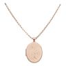 9ct Rose Gold Patterned Locket And Chain 24"