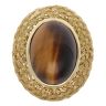 18ct Yellow Gold Tiger's Eye Single Stone Ring