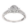 9ct White Gold 0.25ct Diamond Cluster Ring
