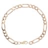 9ct Yellow Gold Figaro Bracelet 9"