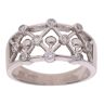 18ct White Gold Cubic Zirconia Crossover Ring