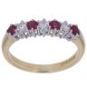 18ct Yellow Gold 0.20ct Diamond and Ruby Eternity Ring