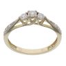 9ct Yellow Gold 0.23ct Diamond Trilogy Ring