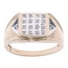 9ct Yellow and White Gold 0.15ct Diamond Signet Ring