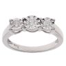 9ct White Gold 0.25ct Brilliant Cut Diamond Trilogy Ring
