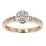 9ct Yellow Gold Diamond Cluster Ring by Anya Belle