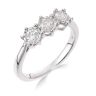 9ct White Gold 0.50ct Trilogy Diamond Ring
