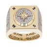 14ct Yellow Gold Monaco Cubic Zirconia Signet Ring