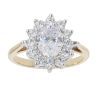 9ct Yellow Gold Cubic Zirconia Cluster Ring