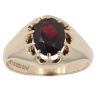 9ct Yellow Gold Garnet Signet Ring