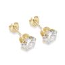 9ct yellow gold 6mm white CZ stud Earrings