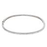 18ct White Gold 0.10ct Diamond Hinged Bangle