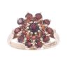 9ct Yellow Gold Garnet Cluster Ring