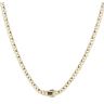 14ct Yellow Gold Monaco Patterned Curb Flex Lock Chain 18"