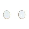 9ct Yellow Gold Created Opal Stud Earrings