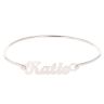 Silver Personalised Script Nameplate Bangle