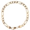 9ct Yellow Gold Figaro Bracelet 8"