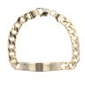 9ct Yellow Gold ID Curb Bracelet 9"