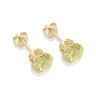 9ct yellow gold 6mm light peridot CZ stud Earrings
