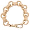 9ct Yellow Gold Patterned and Plain Belcher Bracelet 9"