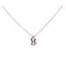 9ct Rose Gold 0.10ct Diamond and Pink Gemstone Pendant and Chain