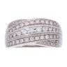 9ct White Gold 0.50ct Diamond Crossover Ring