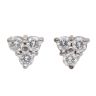 14ct White Gold 0.50ct Brilliant Cut Diamond Cluster Stud Earrings