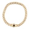 14ct Yellow Gold Monaco Classic Plain Lock Bracelet 7.5"
