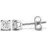 18 Carat White Gold 1.00ct Princess Cut 4 Claw Diamond Stud Earrings